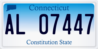 CT license plate AL07447