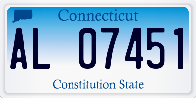 CT license plate AL07451