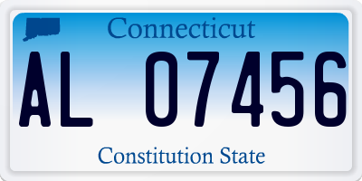 CT license plate AL07456