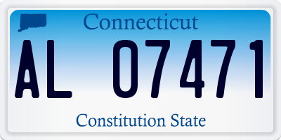CT license plate AL07471