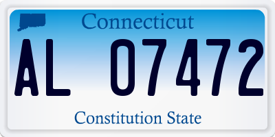 CT license plate AL07472