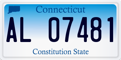 CT license plate AL07481