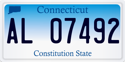 CT license plate AL07492