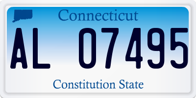 CT license plate AL07495
