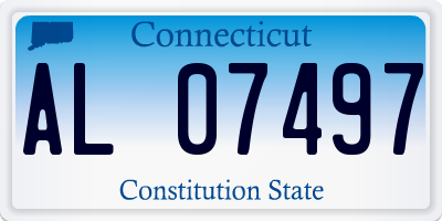 CT license plate AL07497