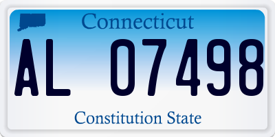 CT license plate AL07498