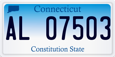 CT license plate AL07503