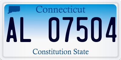 CT license plate AL07504