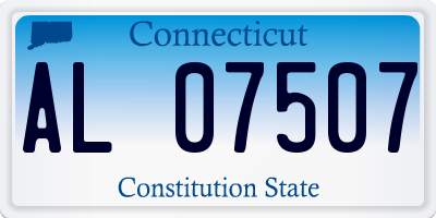 CT license plate AL07507