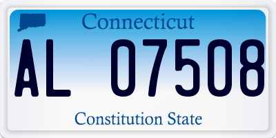 CT license plate AL07508