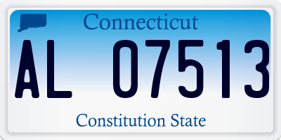 CT license plate AL07513