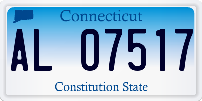 CT license plate AL07517