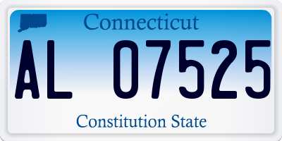 CT license plate AL07525