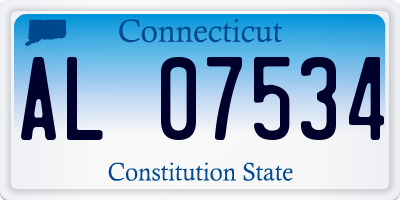 CT license plate AL07534