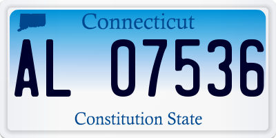 CT license plate AL07536