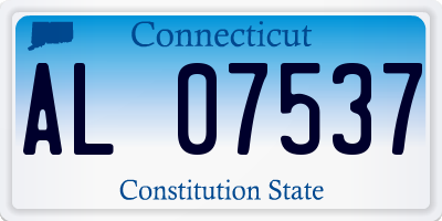 CT license plate AL07537