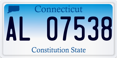 CT license plate AL07538