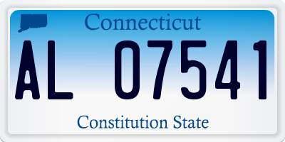 CT license plate AL07541