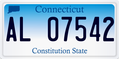 CT license plate AL07542