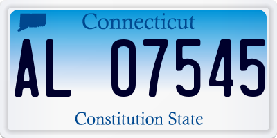 CT license plate AL07545