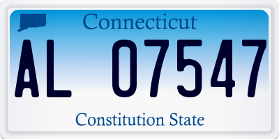 CT license plate AL07547