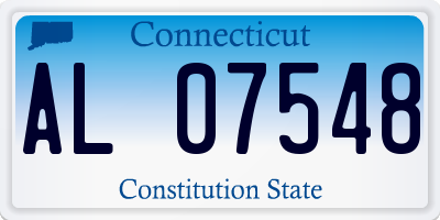 CT license plate AL07548