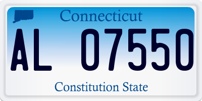 CT license plate AL07550