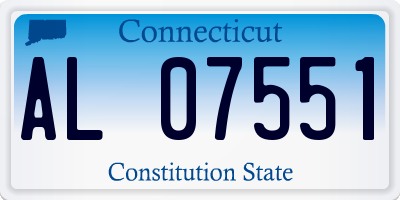CT license plate AL07551