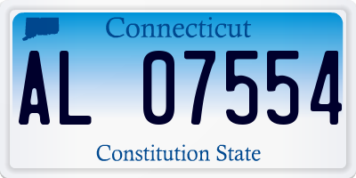 CT license plate AL07554