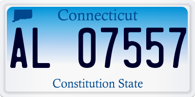 CT license plate AL07557