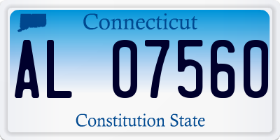 CT license plate AL07560