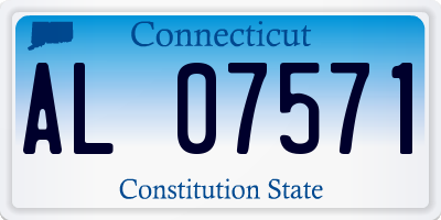 CT license plate AL07571