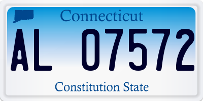 CT license plate AL07572