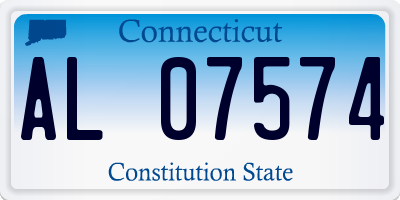 CT license plate AL07574
