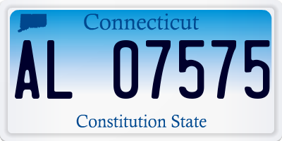 CT license plate AL07575