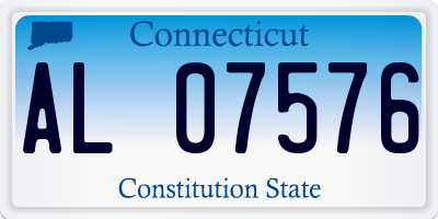 CT license plate AL07576