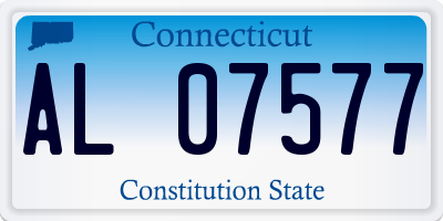 CT license plate AL07577