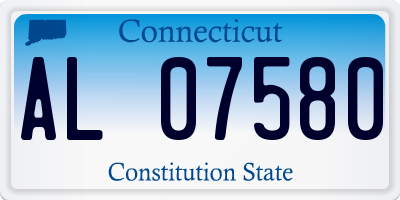 CT license plate AL07580