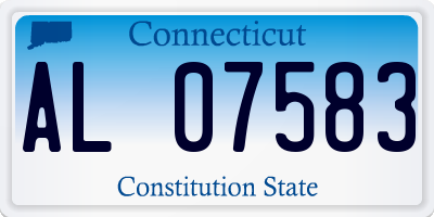 CT license plate AL07583