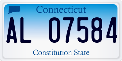 CT license plate AL07584