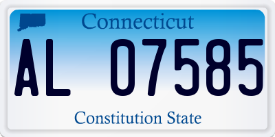 CT license plate AL07585