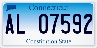 CT license plate AL07592