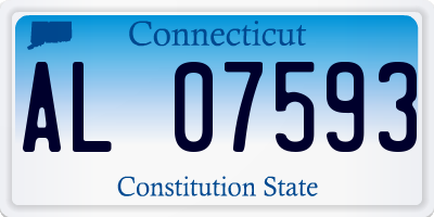 CT license plate AL07593