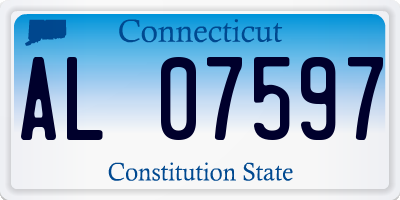 CT license plate AL07597