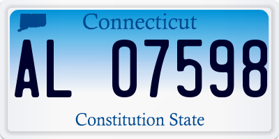 CT license plate AL07598