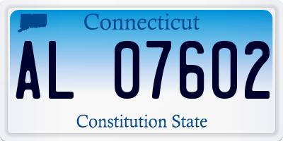 CT license plate AL07602