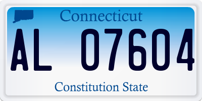 CT license plate AL07604