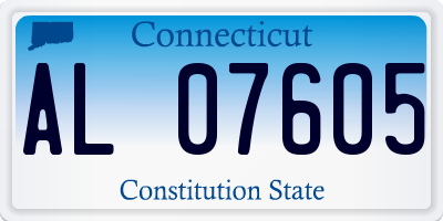 CT license plate AL07605