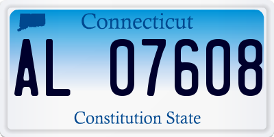 CT license plate AL07608