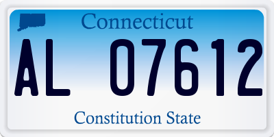 CT license plate AL07612